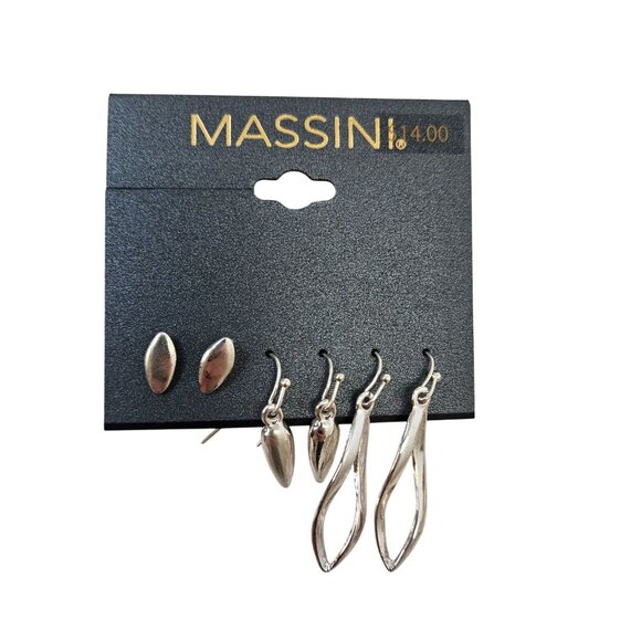 NWT New Directions, Bay Studio and Massini Bundle of 5 Sets Silver Tone Earrings - Picture 4 of 6